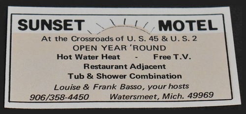 Sunset Motel - 1969 Print Ad